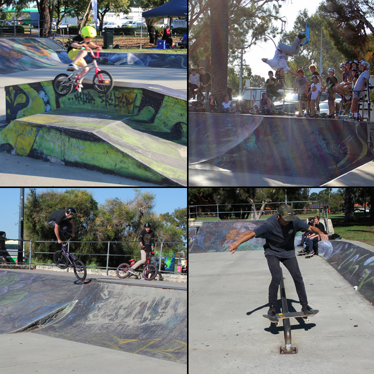 Freestyle Now Willetton skatepark competition April 2015 bmx skateboard scooter competition
